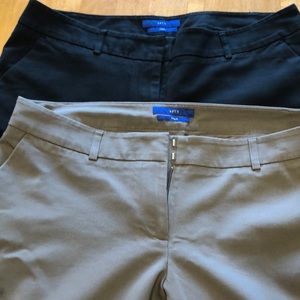 2 pairs of Apt 9 Torie Dress pants (black & tan)